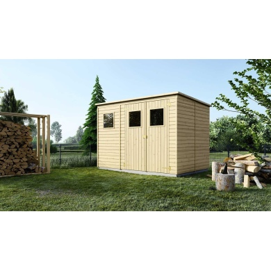 Abri de jardin en bois 4.86 m2 - 2.7x1.8 m - Couleur: 