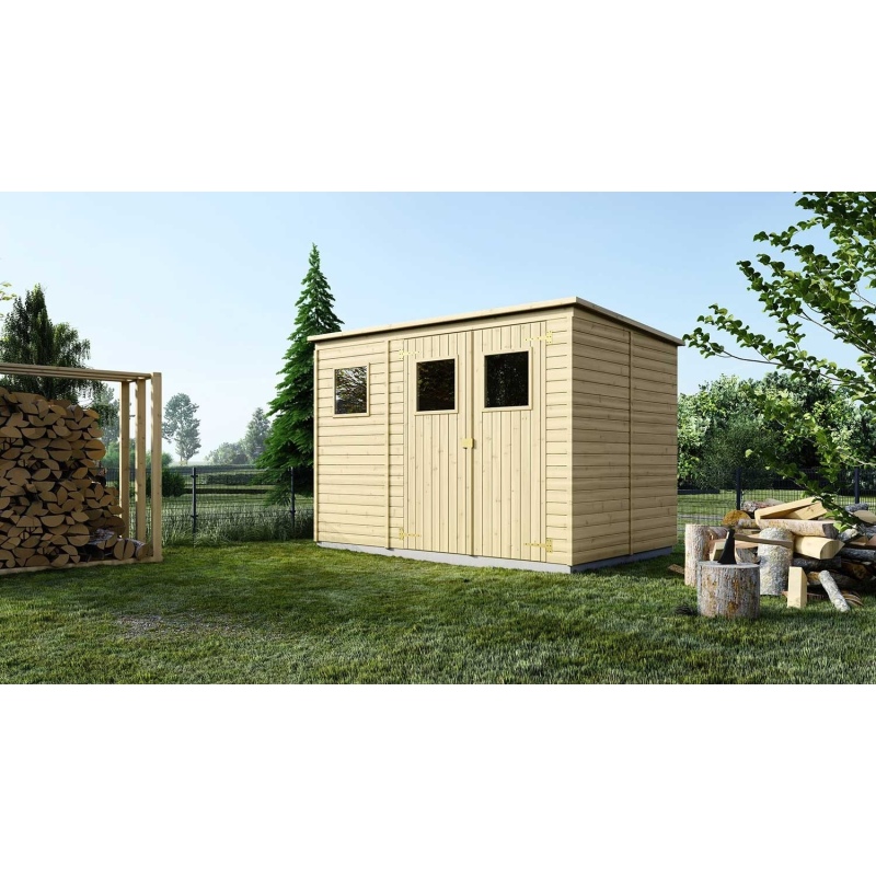 Abri de jardin en bois 4.86 m2 - 2.7x1.8 m - Couleur: 