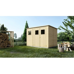 Abri de jardin en bois 4.86 m2 - 2.7x1.8 m - Couleur: 