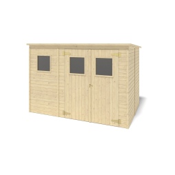 Abri de jardin en bois 4.86 m2 - 2.7x1.8 m - Couleur: 