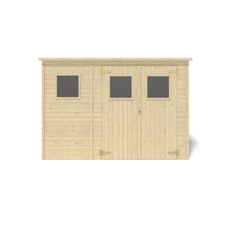 Abri de jardin en bois 4.86 m2 - 2.7x1.8 m - Couleur: 