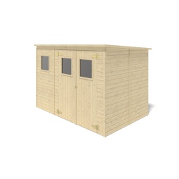 Abri de jardin en bois 4.86 m2 - 2.7x1.8 m - Couleur: 