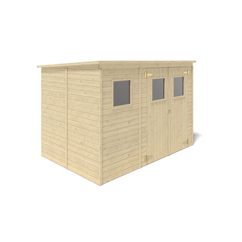 Abri de jardin en bois 4.86 m2 - 2.7x1.8 m - Couleur: 