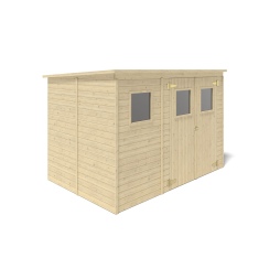 Abri de jardin en bois 4.86 m2 - 2.7x1.8 m - Couleur: 