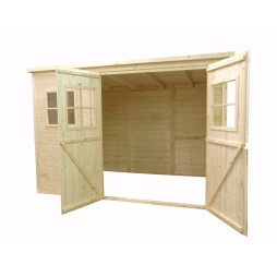 Abri de jardin en bois 4.86 m2 - 2.7x1.8 m - Couleur: 