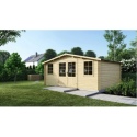 Abri de jardin en bois - 25m2 - 5x5m - Ep. 40mm - Couleur: naturel