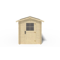Abri de jardin en bois - 4.75m2 - 1.9x2.5m - Ep. 28mm - Couleur: naturel