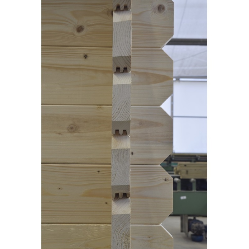 Abri de jardin en bois - 20m2 - 5x4m - Ep. 40mm - Couleur: naturel