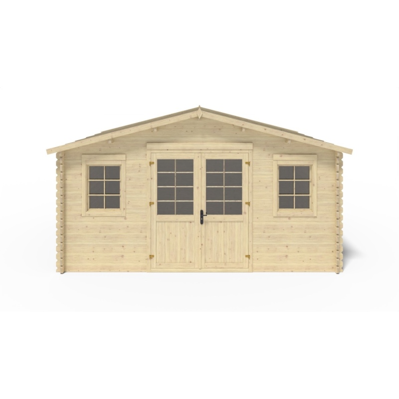 Abri de jardin en bois - 20m2 - 5x4m - Ep. 40mm - Couleur: 