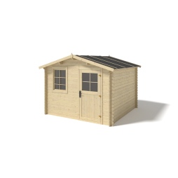 Abri de jardin en bois - 6m2 - 3x2m - Ep. 28mm - Couleur: 