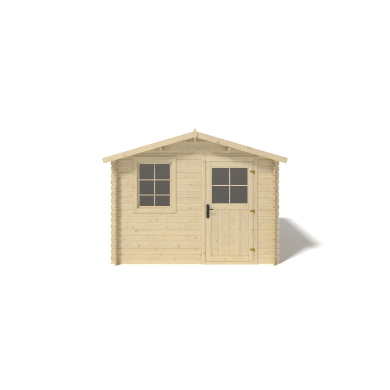 Abri de jardin en bois - 6m2 - 3x2m - Ep. 28mm - Couleur: 