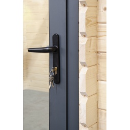 Abri de jardin en bois - 17.4m2 - 5.79x3m - Ep. 28mm - Couleur: naturel