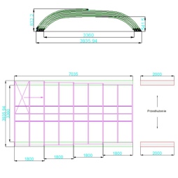 Abri de piscine Horizon - 7.03x3.36 m - polycarbonate alvéolaire 8 mm - pour piscine BAS7307