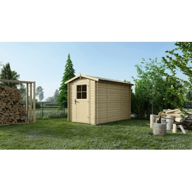 Abri de jardin en bois - 5.7m2 - 1.9x3m - Ep. 28mm - Couleur: 