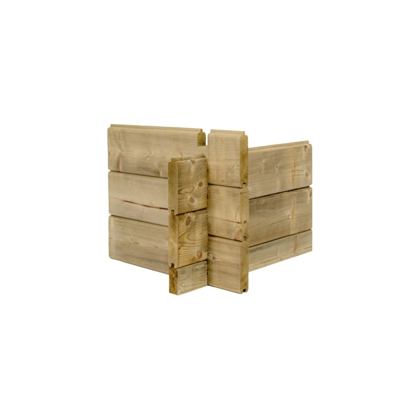 Abri de jardin en bois - 5m2 - 2.5x2m - Traité - Ep. 28mm - Couleur: vert