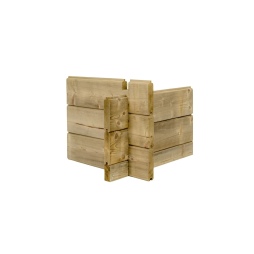 Abri de jardin en bois - 5m2 - 2.5x2m - Traité - Ep. 28mm - Couleur: vert