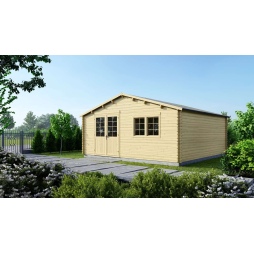 Abri de jardin en bois - 36m2 - 6x6m - Ep. 40mm - Couleur: 