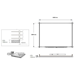 Abri de jardin en bois - 36m2 - 6x6m - Ep. 40mm - Couleur: 
