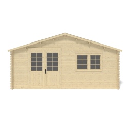 Abri de jardin en bois - 36m2 - 6x6m - Ep. 40mm - Couleur: 