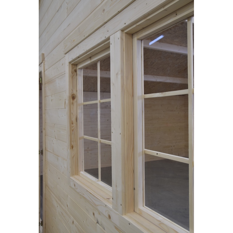 Abri de jardin en bois - 36m2 - 6x6m - Ep. 40mm - Couleur: 