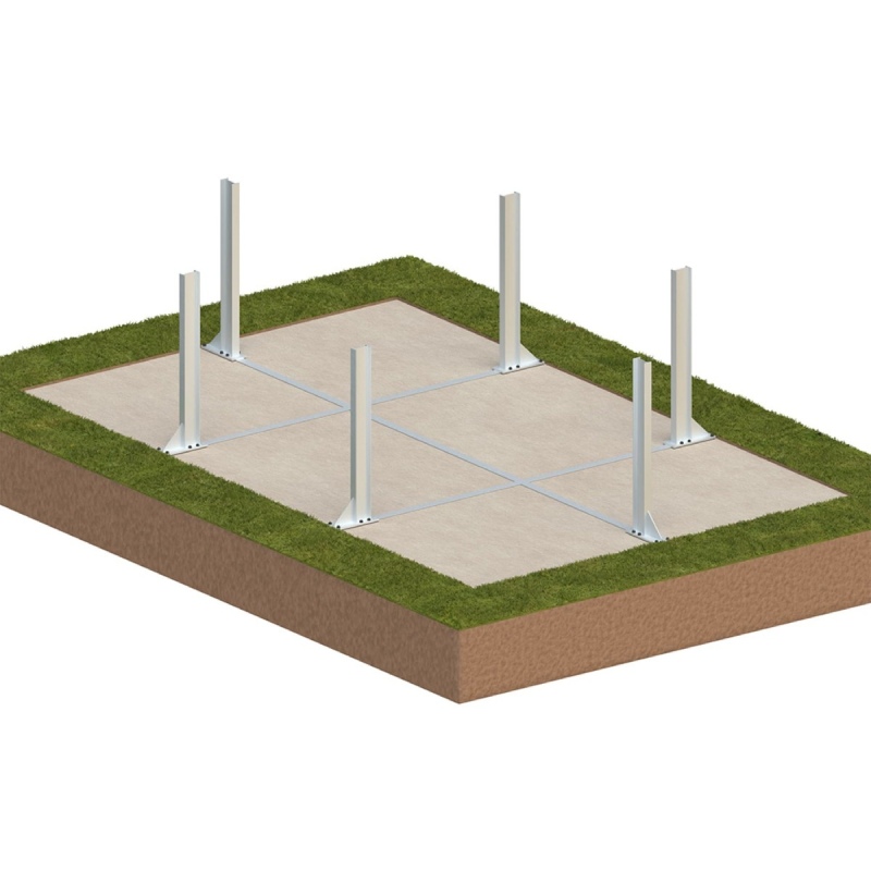 Piscine en bois AQUA 4.65x2.85 - H.1.24 m cadre en métal, sans dalle béton