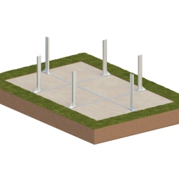 Piscine en bois AQUA 4.65x2.85 - H.1.24 m cadre en métal, sans dalle béton