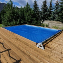 Bâche à bulles d'été 4.21 x 2.41 m pour piscine BAS7306