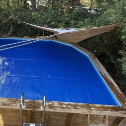 Bâche à bulles d'été 5.26 x 2.96 m pour piscine BAS7304