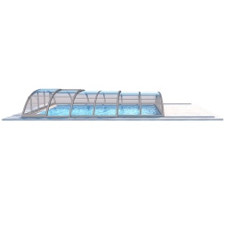 Abri de piscine Horizon - 6.1x2.38 m - polycarbonate massif 3 mm - pour piscine BAS7306