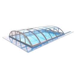 Abri de piscine Horizon - 5.95x3.08 m - polycarbonate massif 3 mm - pour piscine BAS7305