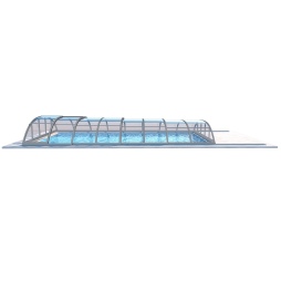 Abri de piscine Horizon - 7.03x3.36 m - polycarbonate massif 3 mm - pour piscine BAS7307