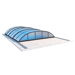Abri de piscine Horizon - 5.95x3.08 m - polycarbonate alvéolaire 8 mm - pour piscine BAS7305