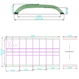Abri de piscine Horizon - 7.43x3.5 m - polycarbonate alvéolaire 8 mm - pour piscine BAS7308