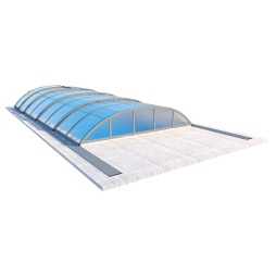 Abri de piscine Horizon - 7.43x3.5 m - polycarbonate alvéolaire 8 mm - pour piscine BAS7308