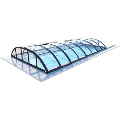 Abri de piscine Horizon - 8.58x3.92 m - polycarbonate massif 3 mm - pour piscine BAS7309