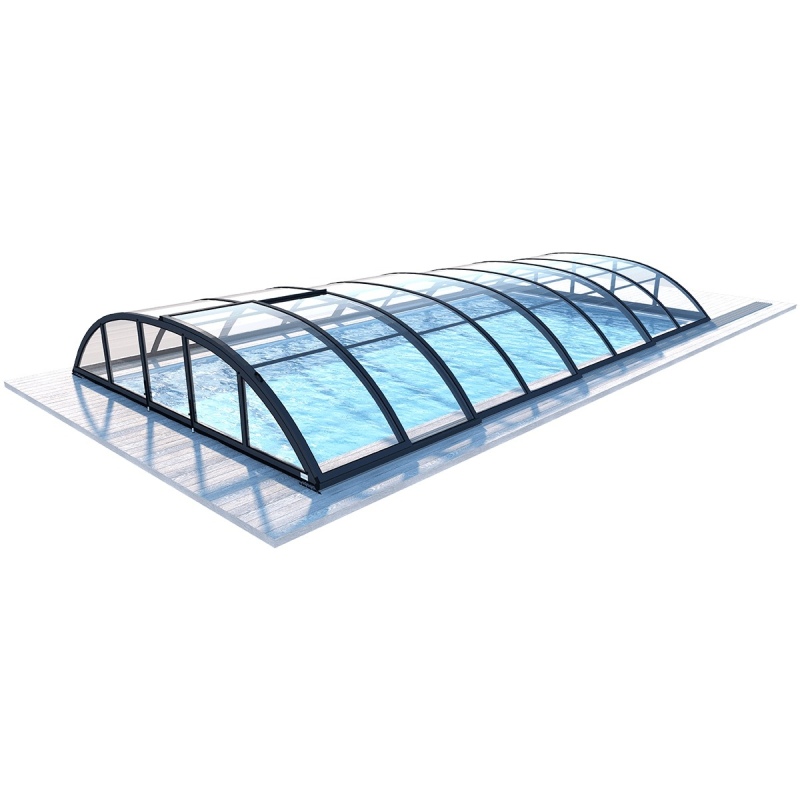 Abri de piscine Horizon - 8.58x3.92 m - polycarbonate massif 3 mm - pour piscine BAS7309