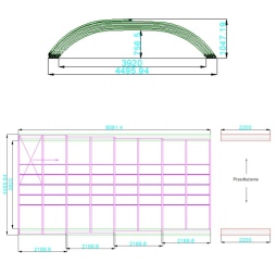 Abri de piscine Horizon - 8.58x3.92 m - polycarbonate massif 3 mm - pour piscine BAS7309