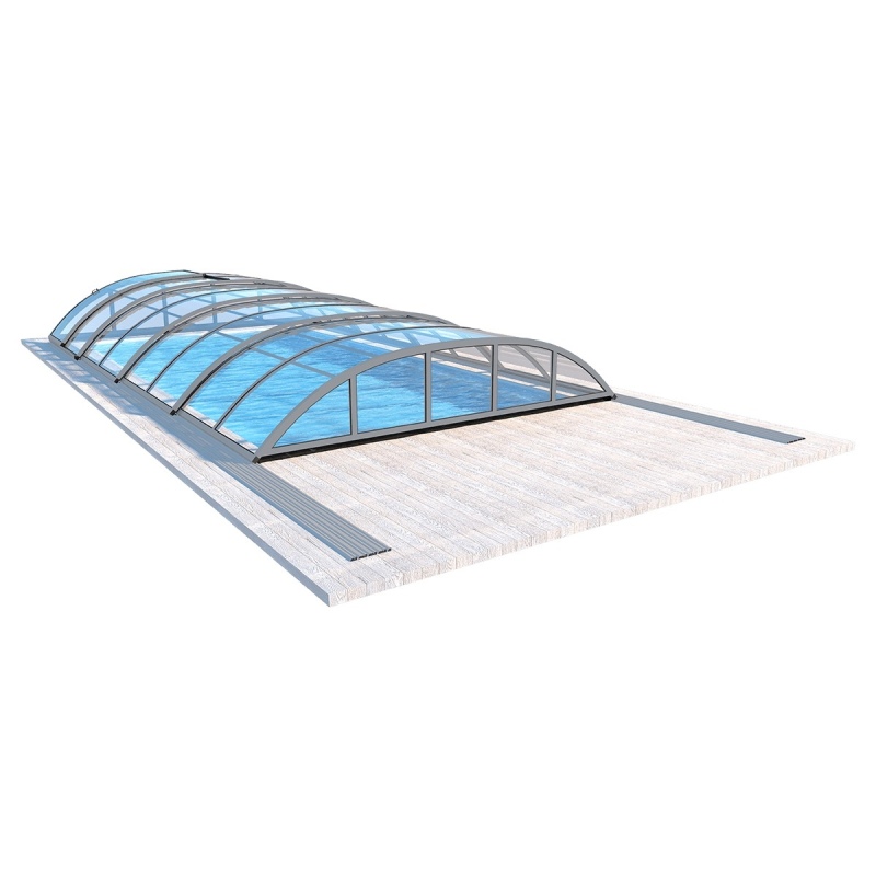 Abri de piscine Horizon - 8.58x3.92 m - polycarbonate massif 3 mm - pour piscine BAS7309