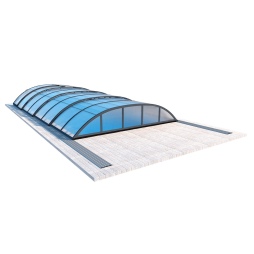 Abri de piscine Horizon - 8.58x3.92 m - polycarbonate alvéolaire 8 mm - pour piscine BAS7309