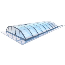 Abri de piscine Horizon - 8.58x3.92 m - polycarbonate alvéolaire 8 mm - pour piscine BAS7309