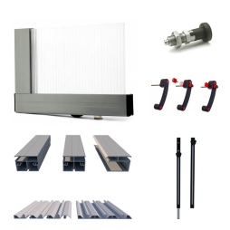 Abri de piscine Horizon - 8.58x3.92 m - polycarbonate alvéolaire 8 mm - pour piscine BAS7309
