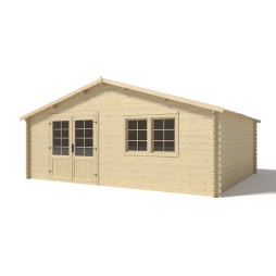 Abri de jardin en bois - 30m2 - 6x5m - Ep. 40mm - Couleur: 