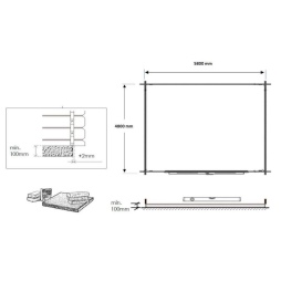 Abri de jardin en bois - 30m2 - 6x5m - Ep. 40mm - Couleur: 