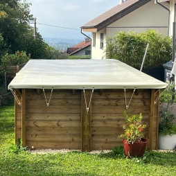 Bâche d'hiver  4.26 x 3.16 m pour piscine BAS7302. BAS7303