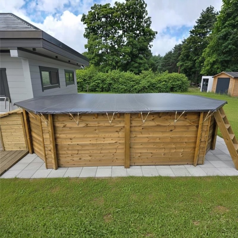 Bâche d'hiver  3.41 x 3.41 m pour piscine BAS7301