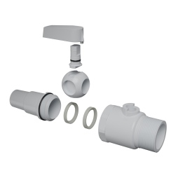 Vanne à bille unidirectionnelle pour piscine Ø38 mm