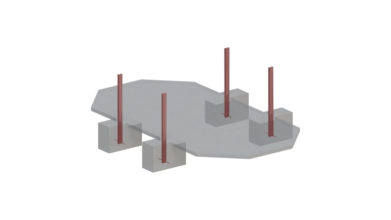 Piscine en bois NEMO 7.3 x 3.97 - H.1.45 m avec plage, bleu pâle, fixations à sceller