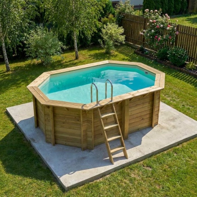 Piscine en bois NEMO 4.3 x 3 - H.1.31 m, sable, fixations à sceller 2