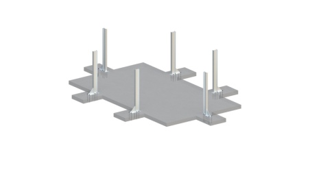 Piscine en bois AQUA 4.65 x 2.85 - H.1.24 m, gris clair, fixations à visser