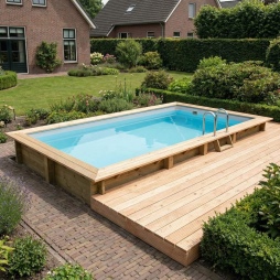 Piscine en bois  7 x 3.75 - H.1.45 m, , 
